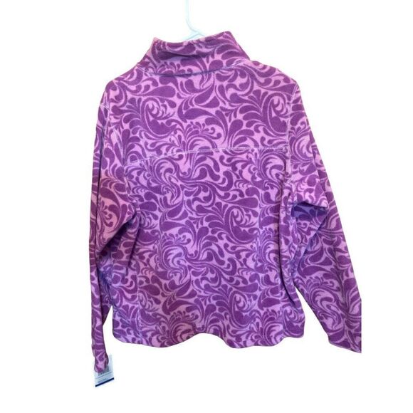 NEW Cabelas Womens Fleece Snake River Jacket Purple Scroll XL Full Zip /Pockets - Picture 8 of 9